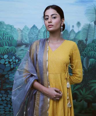 Sitara Mustard Anarkali Set 4