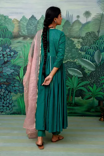 Trisha Green Anarkali Set