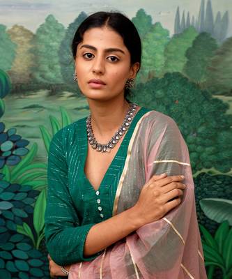 Trisha Green Anarkali Set 5