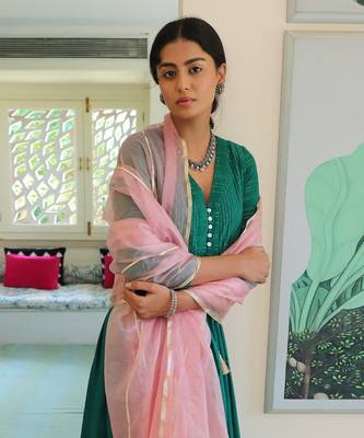 Trisha Green Anarkali Set 6