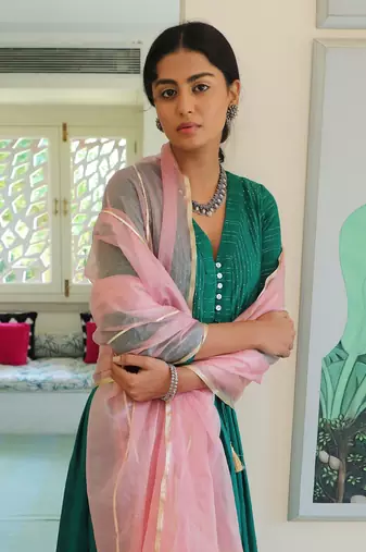 Trisha Green Anarkali Set