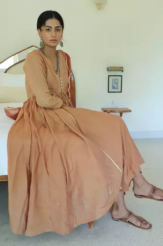 Gauri Pink Anarkali Set