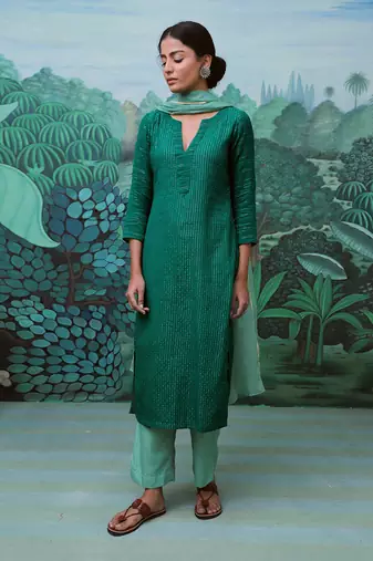 Nargis Green Kurti Set