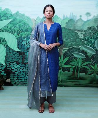 Nirjara Blue Kurti Set 1
