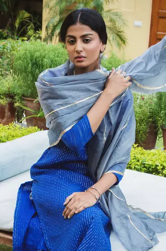 Nirjara Blue Kurti Set