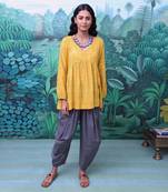 Raina Mustard Top and Pant Set