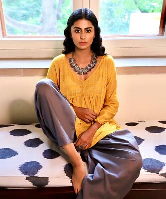 Raina Mustard Top and Pant Set 4