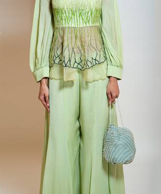 Lime Green Peplum Set 3