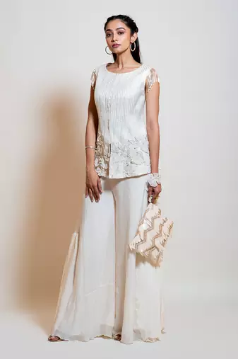 Pearl White Waistcoat Set