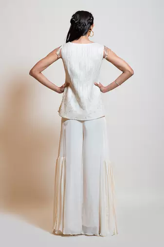 Pearl White Waistcoat Set