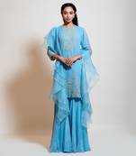 Light Blue Sharara Set.