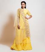 Lemon Yellow Sharara Set