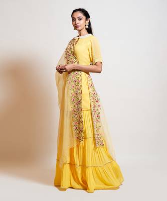 Lemon Yellow Sharara Set 2