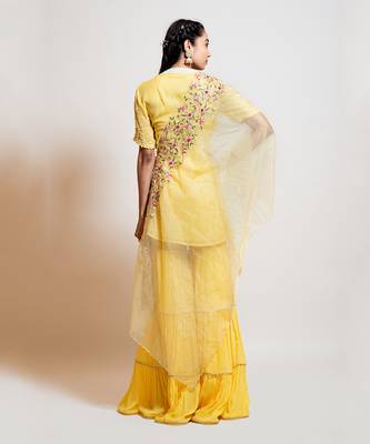 Lemon Yellow Sharara Set 4