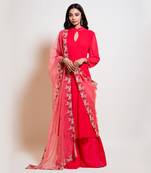 Coral Pallazo Kurta Set