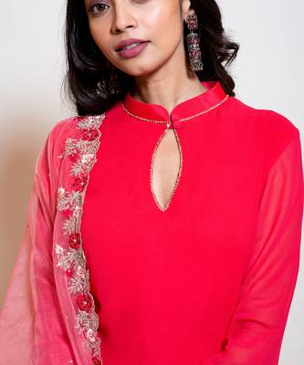 Coral Pallazo Kurta Set 3