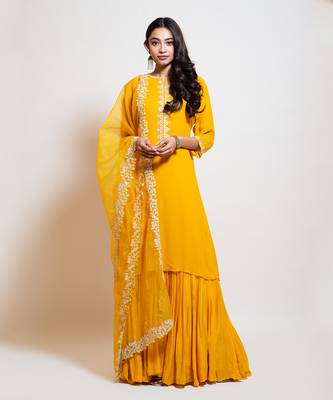 Bright Yellow Kurta Set 1
