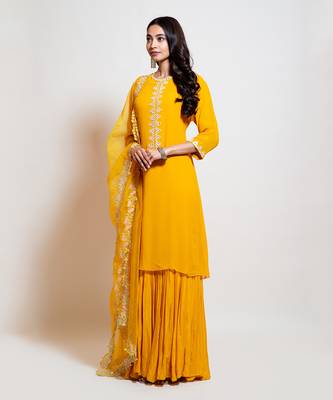 Bright Yellow Kurta Set 2