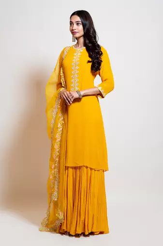 Bright Yellow Kurta Set