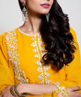 Bright Yellow Kurta Set 3
