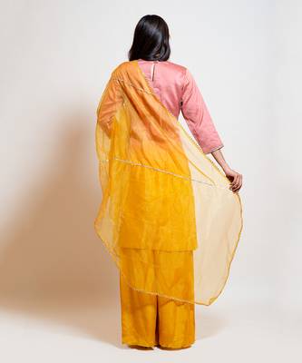 Peach Yellow Ombre Sharara Set 4