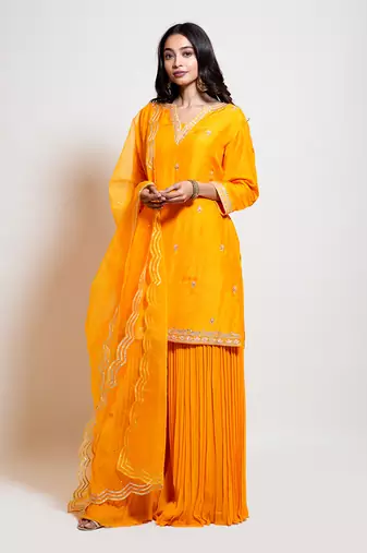 Light Orange Sharara Set