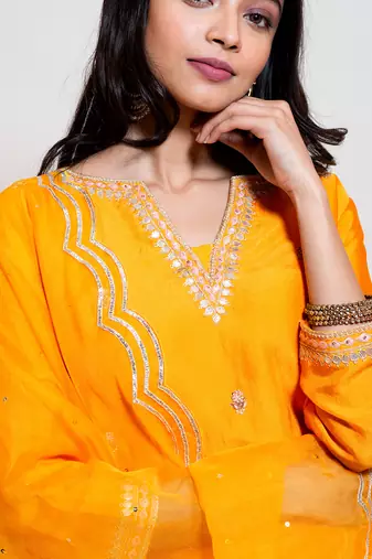 Light Orange Sharara Set