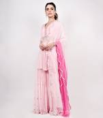 Baby Pink Peplum Top & Sharara