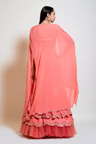 Peach Lehenga Set