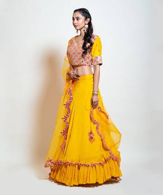 Chrome Yellow Lehenga Set 2