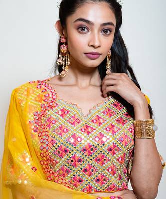 Chrome Yellow Lehenga Set 3
