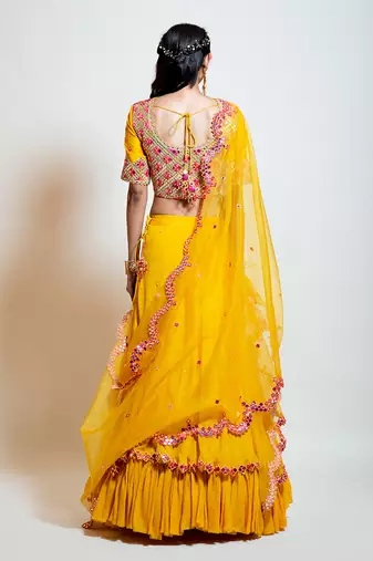 Chrome Yellow Lehenga Set