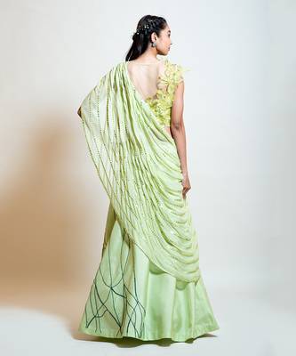 Lime Green Lehenga Set 4