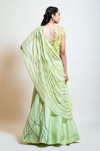 Lime Green Lehenga Set