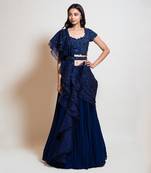 Navy Blue Lehenga Set