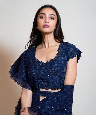 Navy Blue Lehenga Set 3