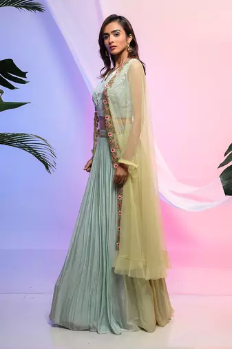 Lucid Cape Lehenga Set