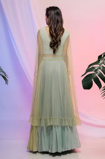 Lucid Cape Lehenga Set