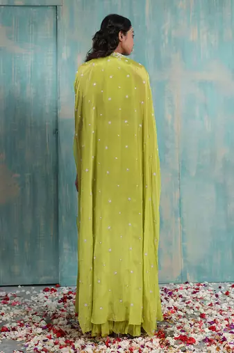 Parrot Green Lehenga Set