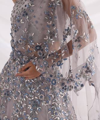 Ethereal Grey Lehenga Set 2