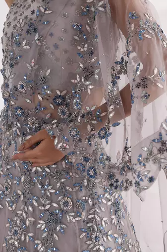 Ethereal Grey Lehenga Set