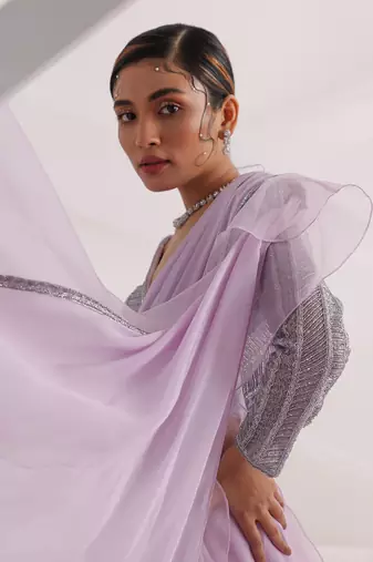 Lavender Shimmer Lehenga Set