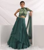 Lorena Green Lehenga Set