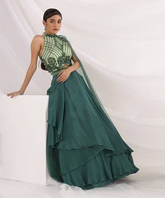 Lorena Green Lehenga Set 2