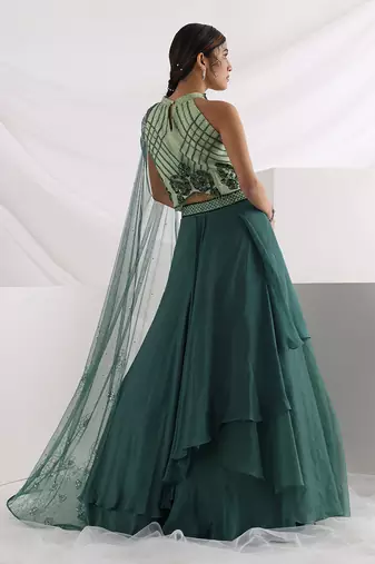 Lorena Green Lehenga Set