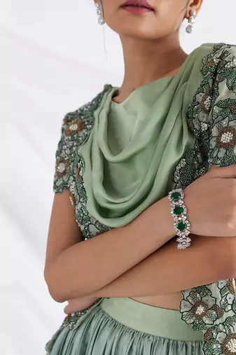 Lucia Green Jacket Set