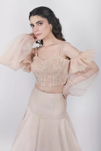 Champange Fishcut Lehenga