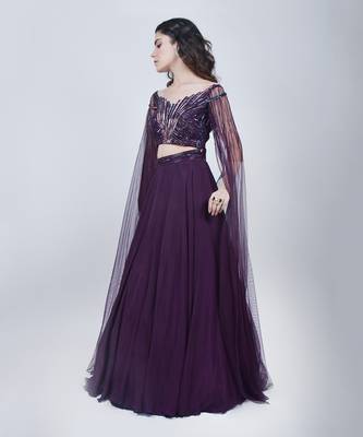 Plum Lehenga Set 1