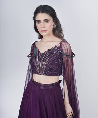 Plum Lehenga Set 4