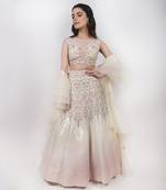 Ivory Ombre Sequence Lehenga